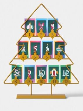 Instax Mini Instant Film Gold Metal 12-Day Advent Calendar Photo Display Tree |